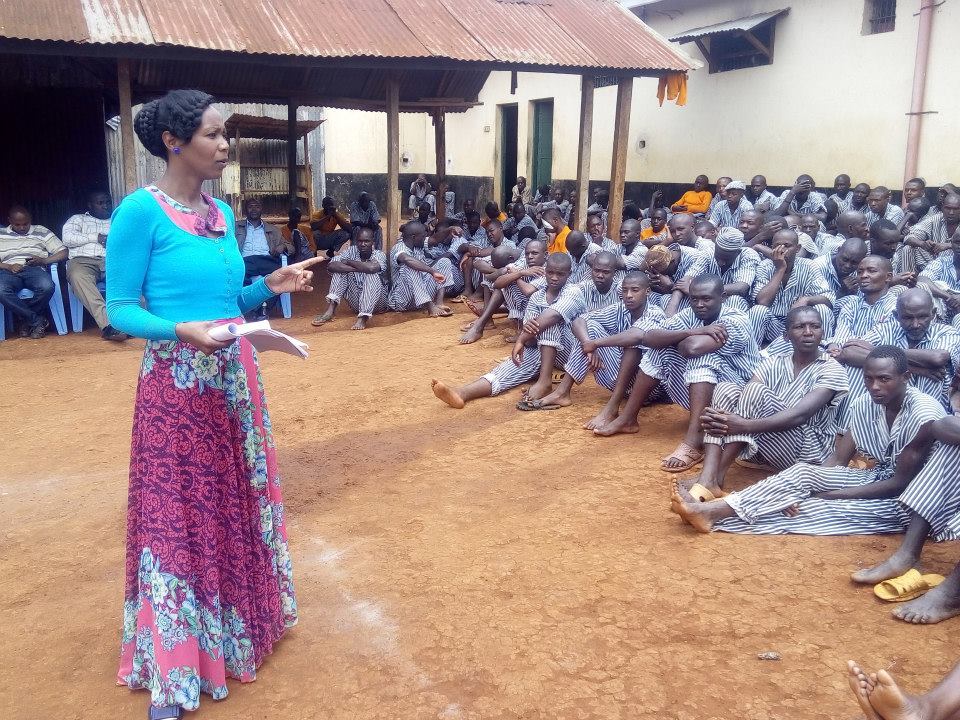 Teresa teaching Kiambu Prison Inmates
