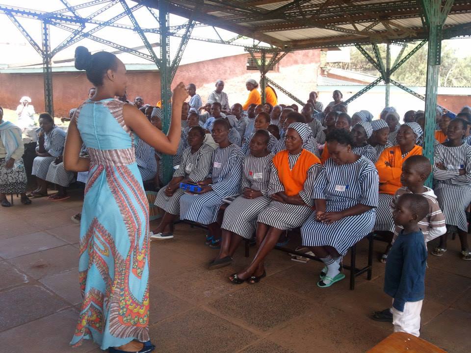 Teresa teaching inmates at Langata Women Prison