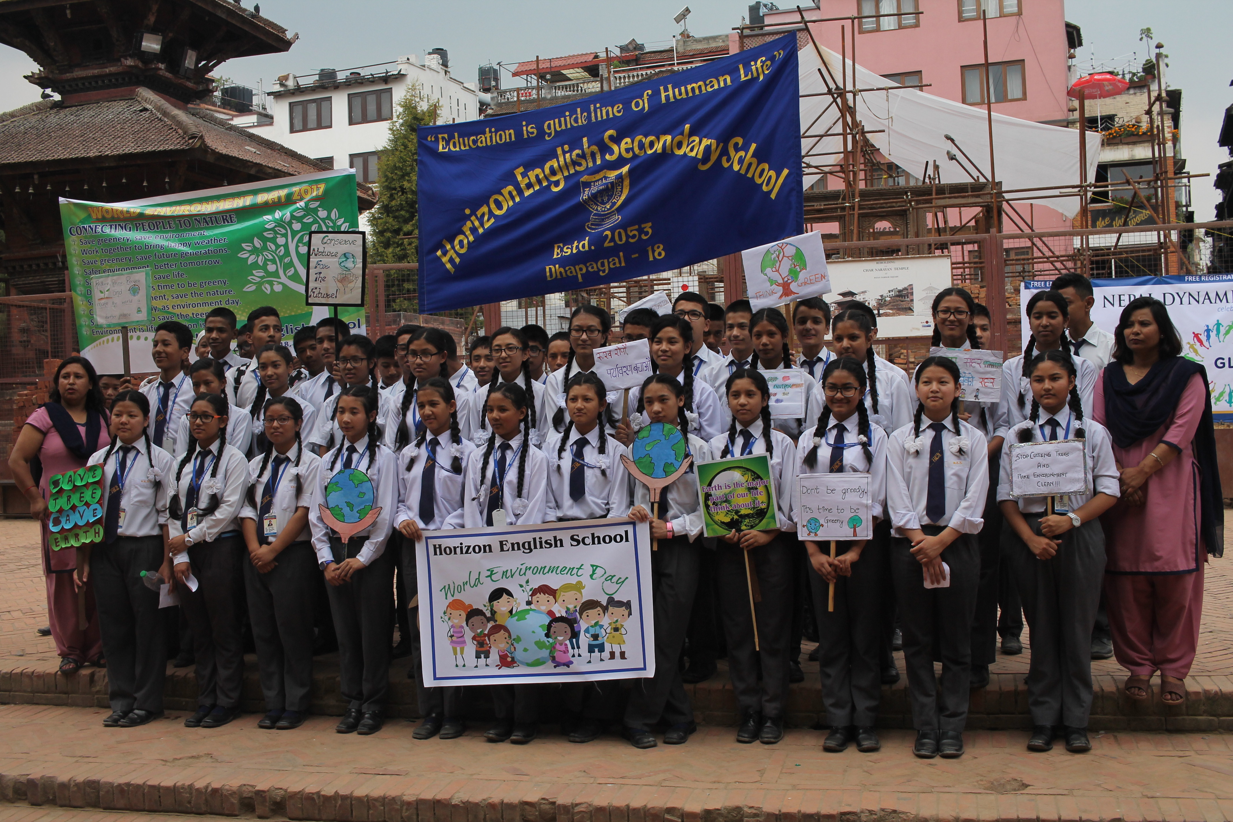 Schoolchildren Kathmandu Nepal