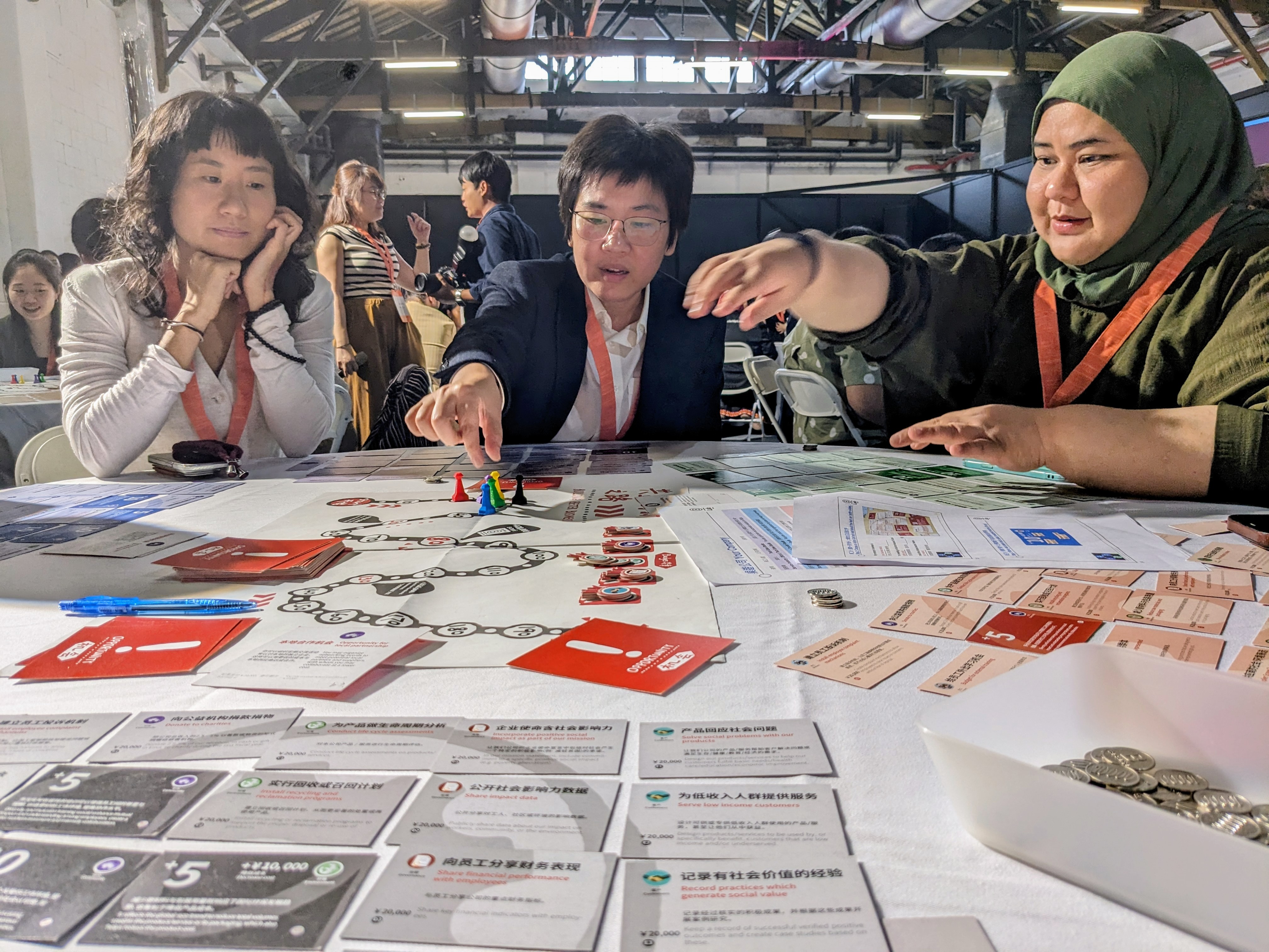 SEWF delegates play B Lab board game