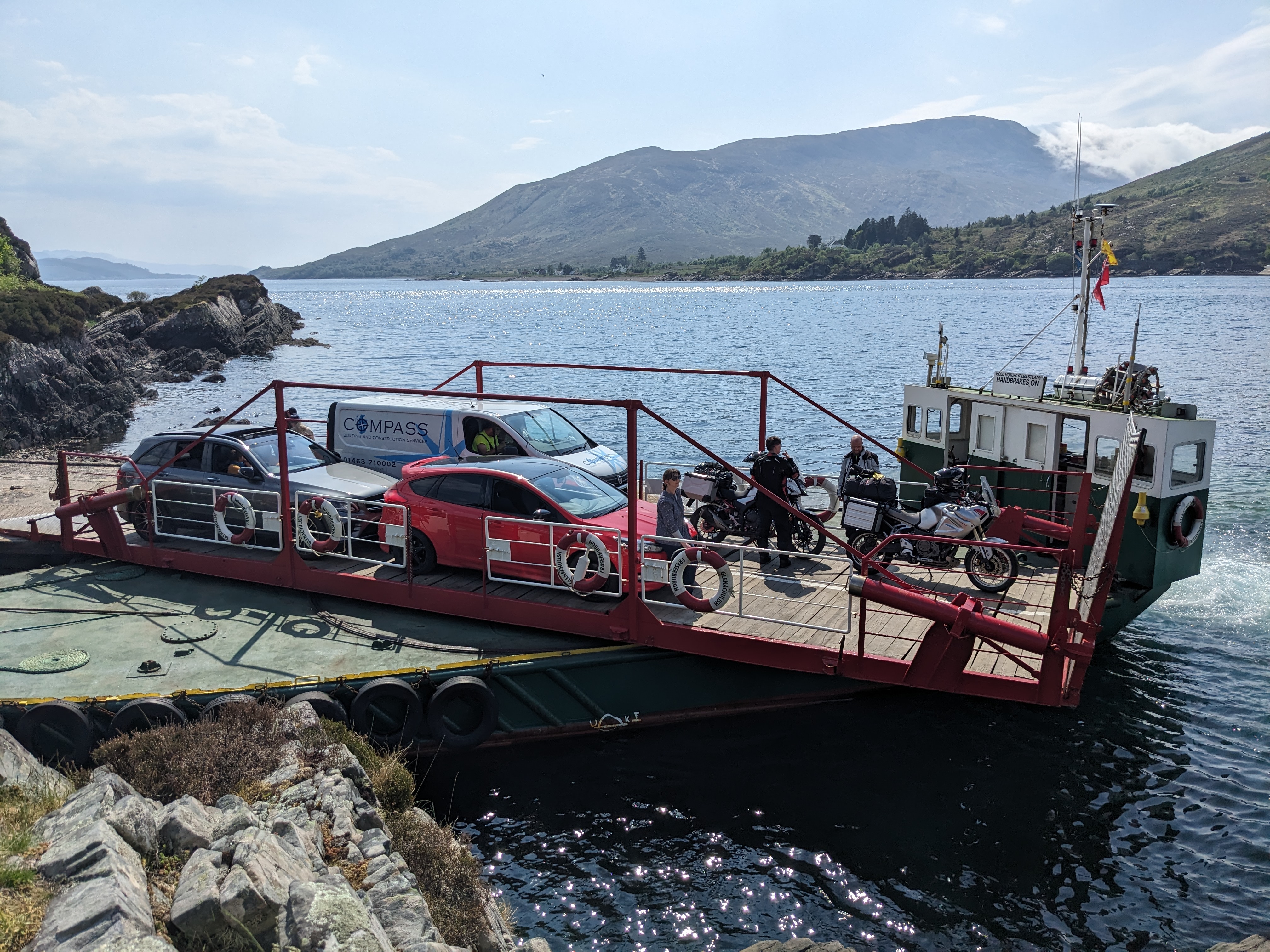 Cars boarding the Isle of Skye Ferry Cars boarding a ferry in Scotland