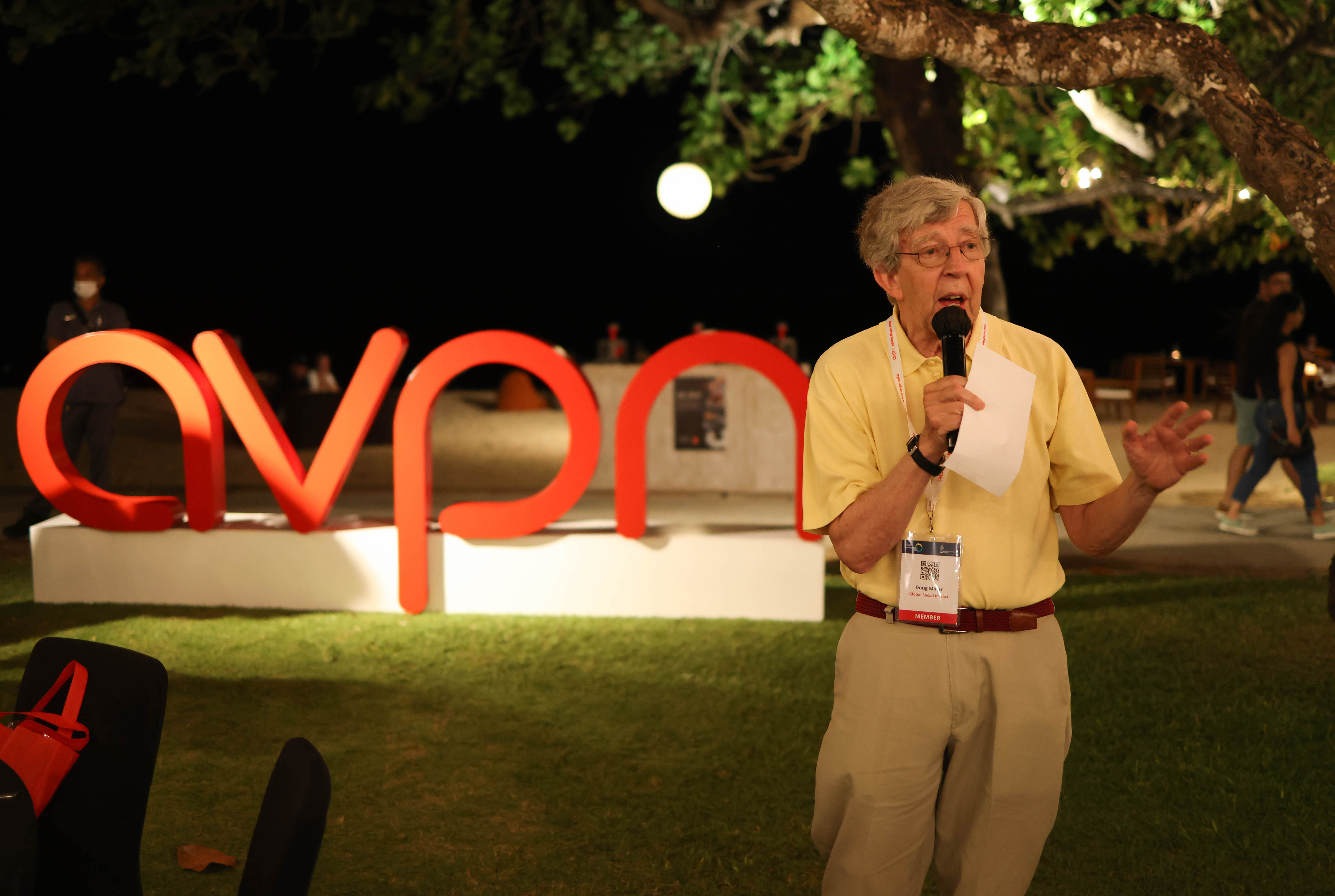 Doug Miller at AVPN dinner