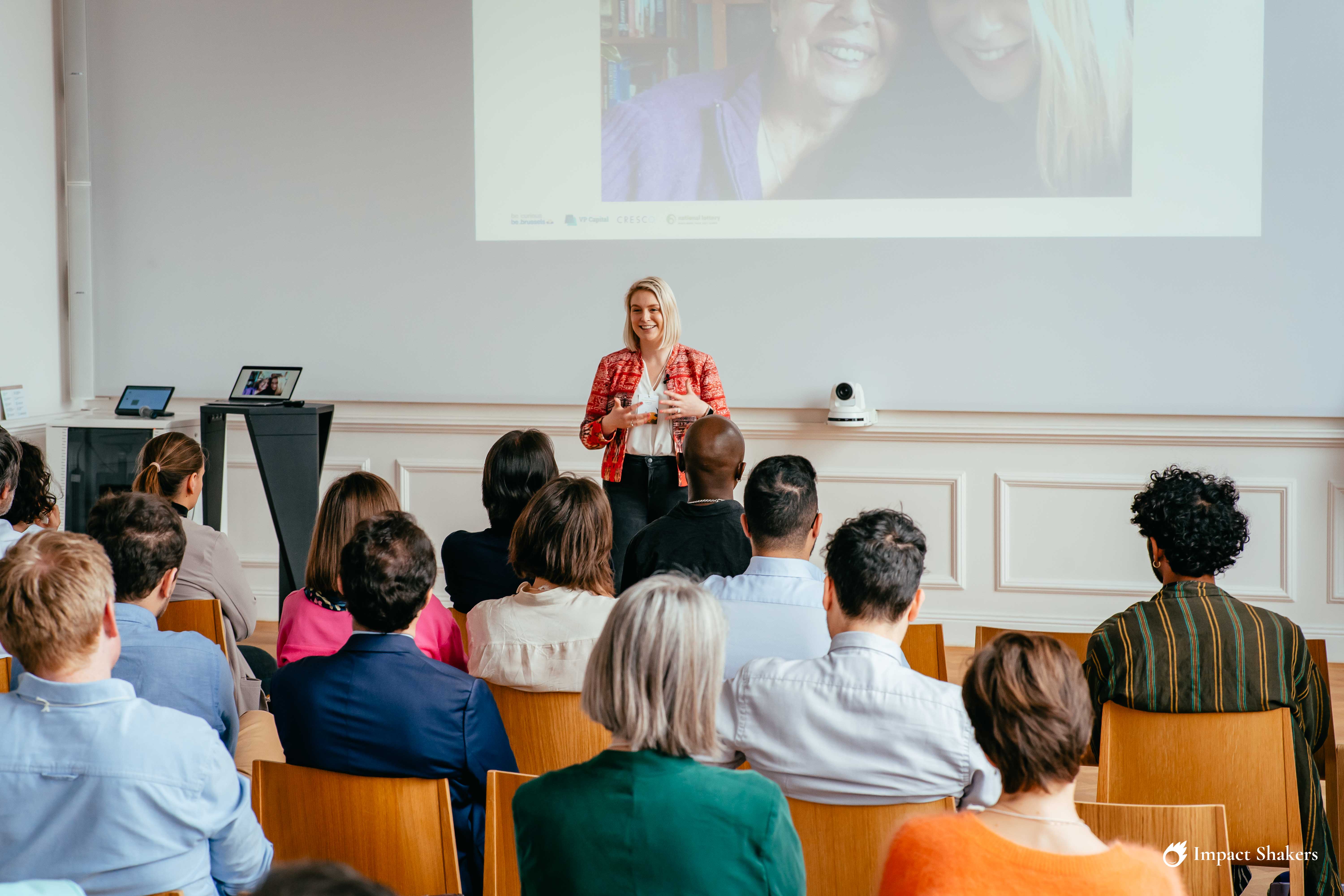 Hannah Thomson, speaks at Impact Shakers summit