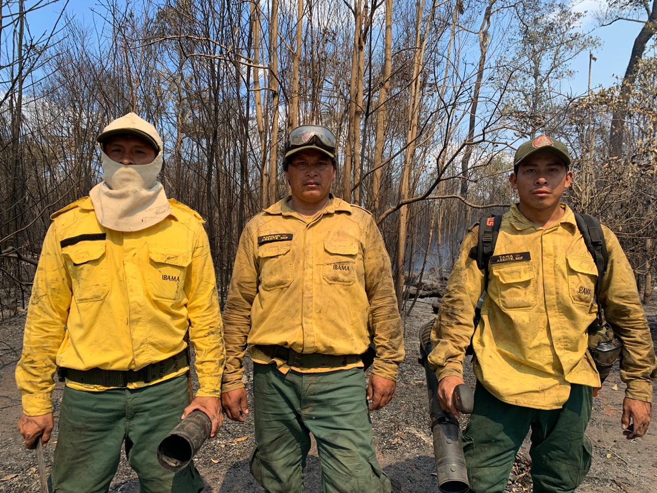 Indigenous firefighters - credit Takumã Kuikuro