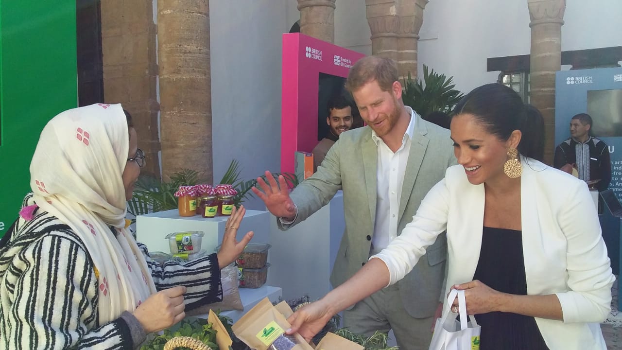 Jnan Nemla with Duke and Duchess of Sussex in Morocco