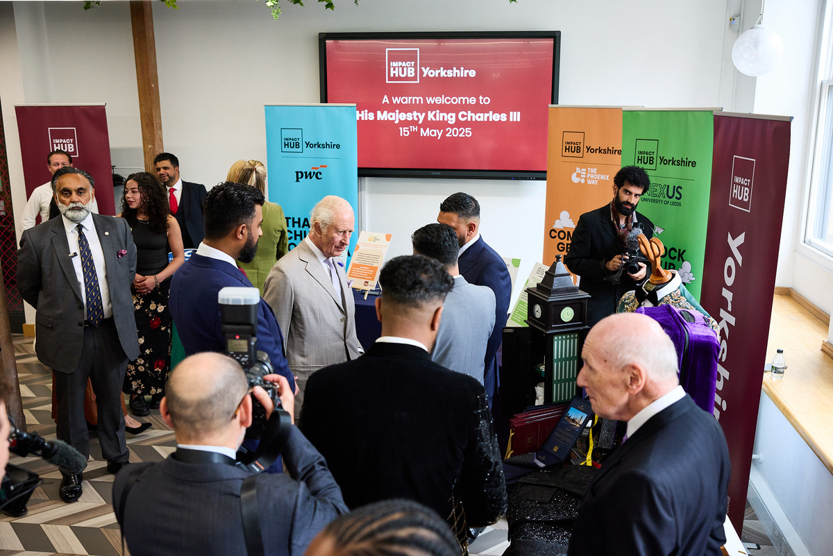 King Charles at the Impact Hub Yorkshire launch