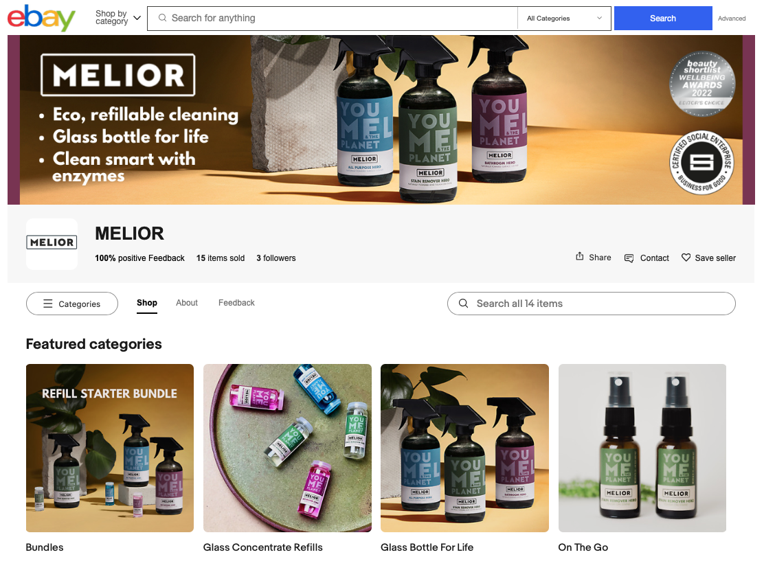 Melior ebay page