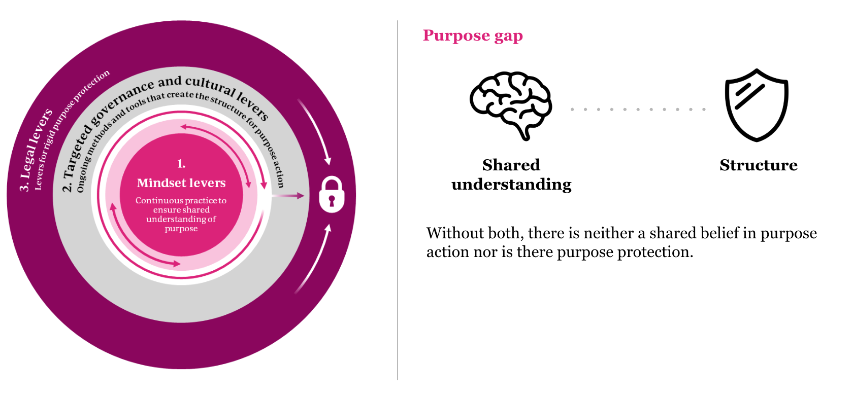 Purpose lock model graphic, Clarasys