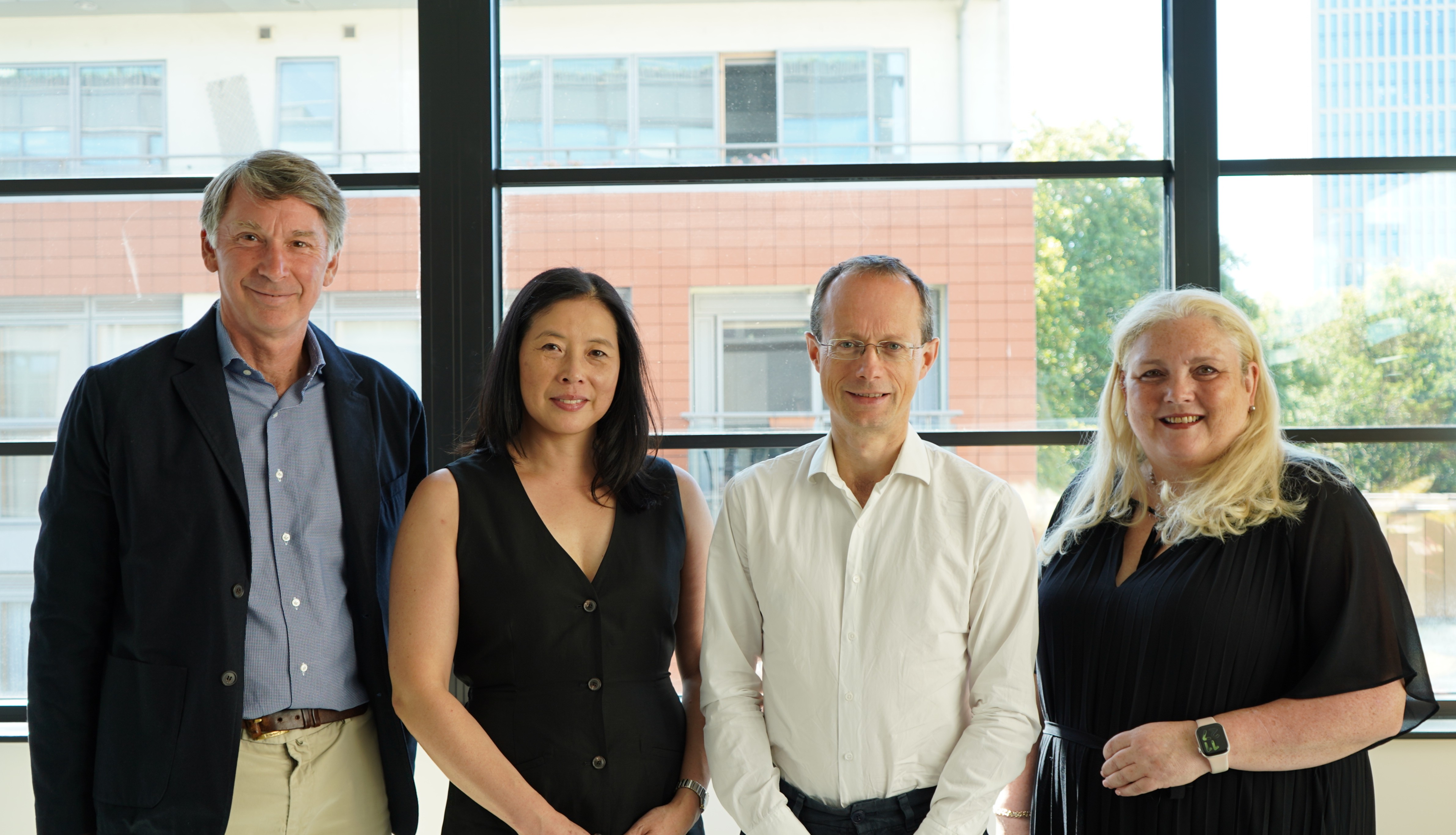 from left to right is Scott Greenhalgh, SASC Chair, Bernice Affat, CEO, SASC, Stephen Muers, CEO at Better Society Capital and Catherine Webster, CEO at Thriving Investments