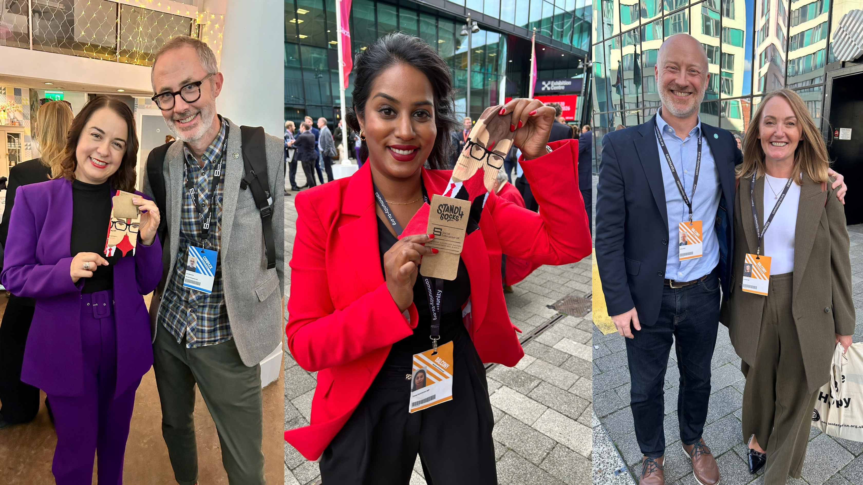 SEUK team meets MPs Labour conference 2026 Montage of three pictures featuring members of the SEUK team with ministers and MP