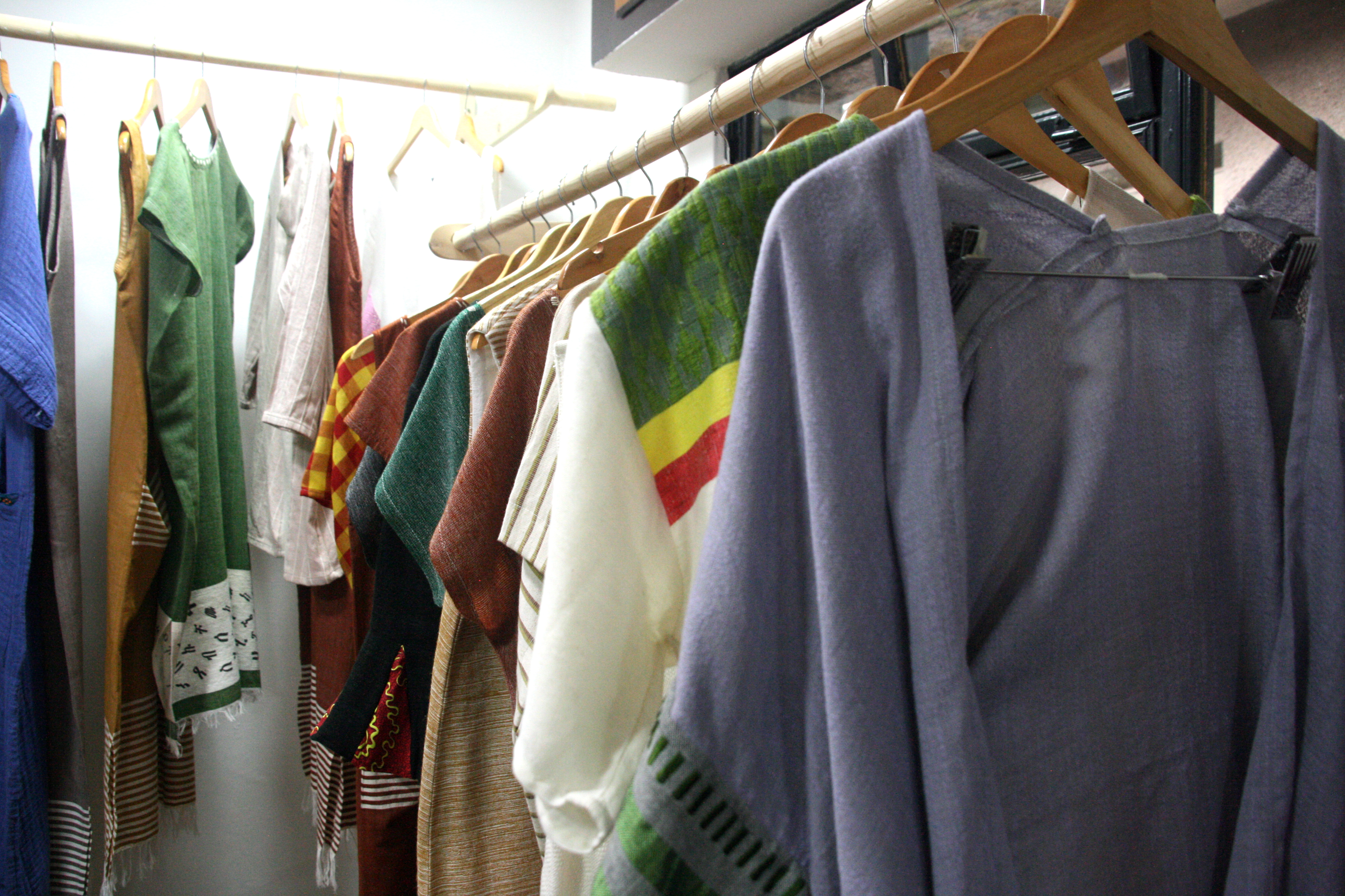 Clothes in the Sabegn store in Addis Ababa Ethiopia