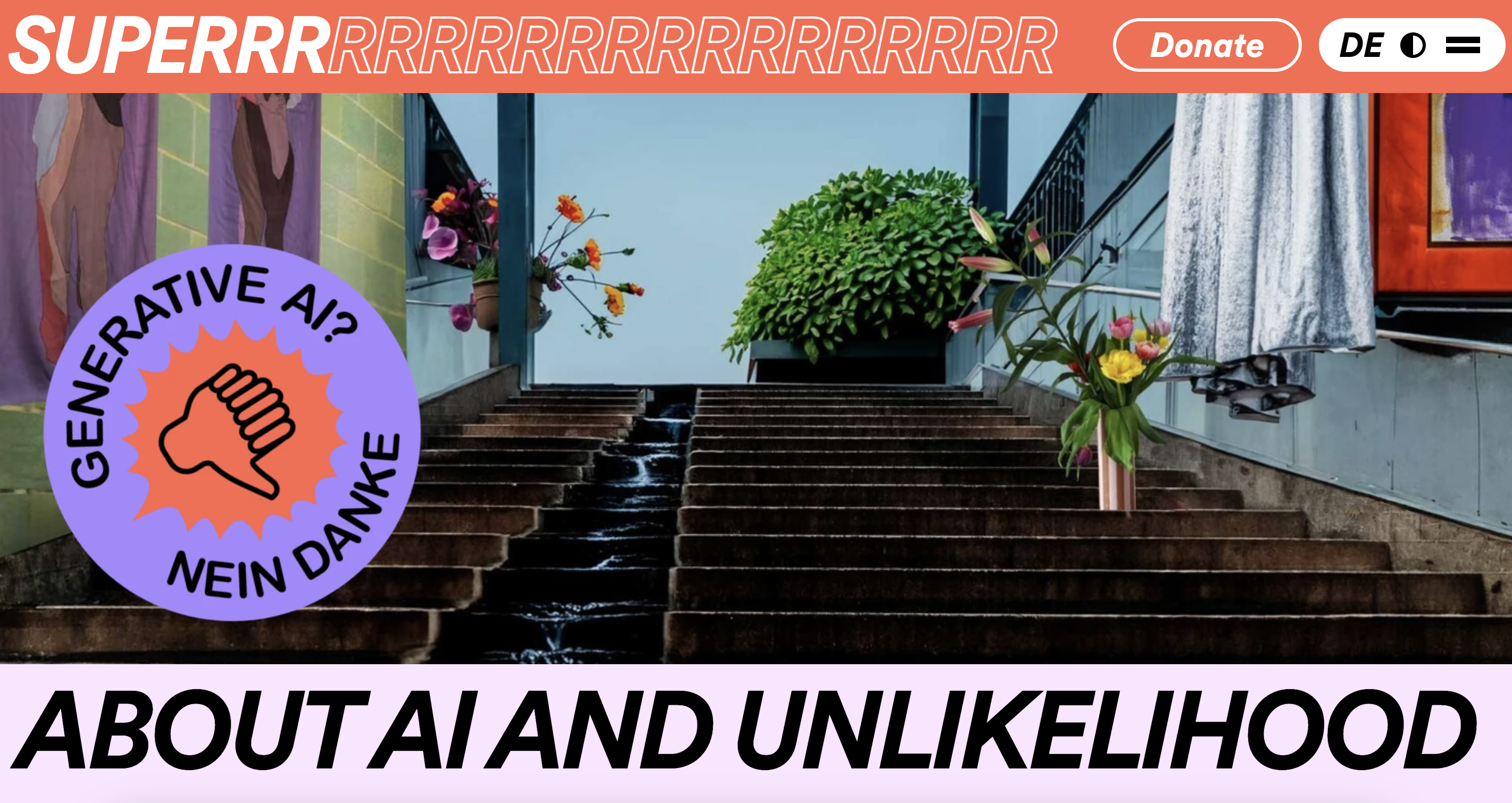 A screenshot of the title of a blog post by SUPERRR about AI