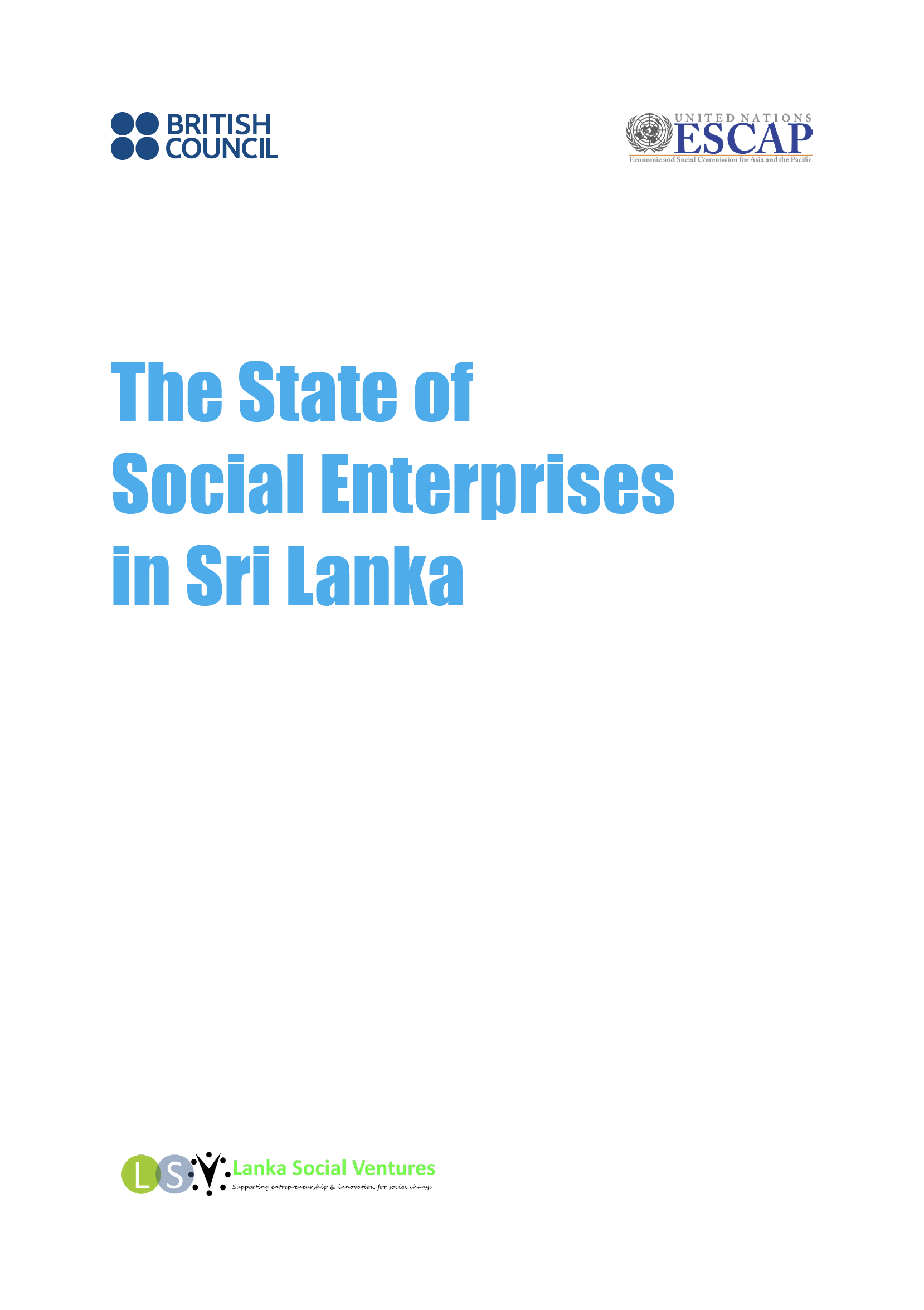 The State of Social Enterprises in Sri Lanka report cover