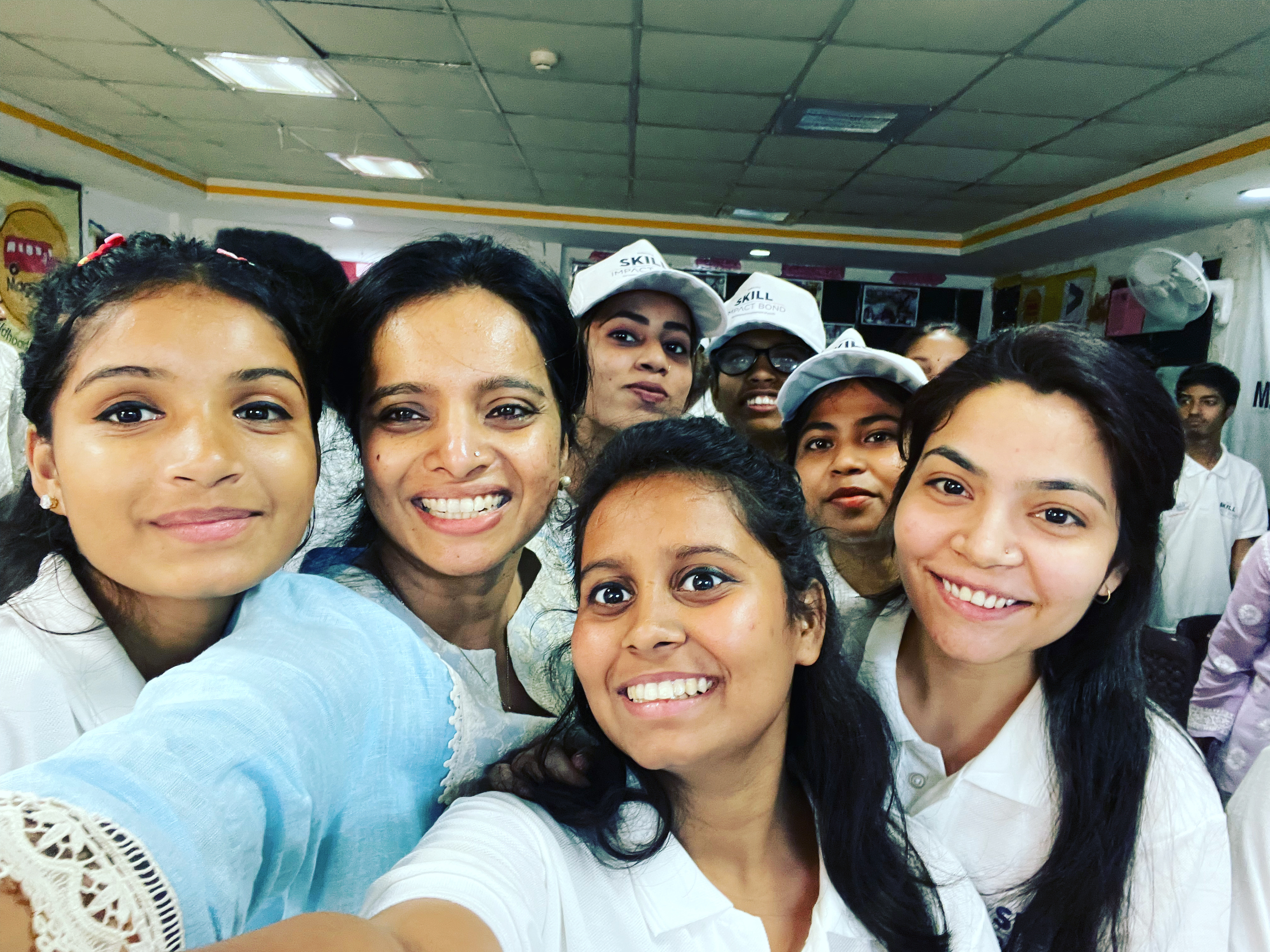 With girls of Skill Impact Bond Delhi