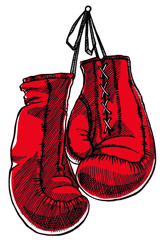 Red boxing gloves