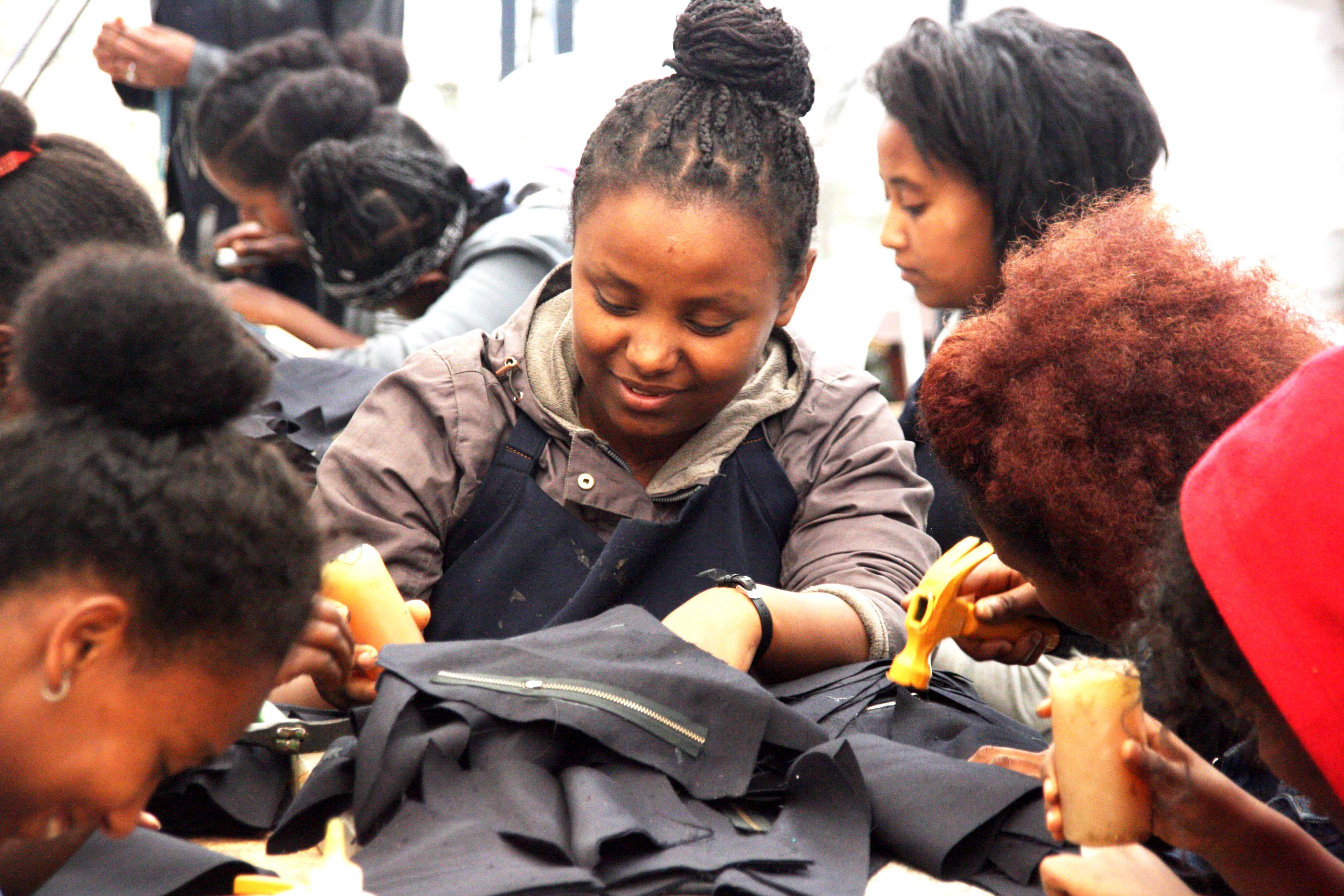 Leather workers at Sabegn in Addis Ababa Ethiopia ahead of the Social Enterprise World Forum 2019