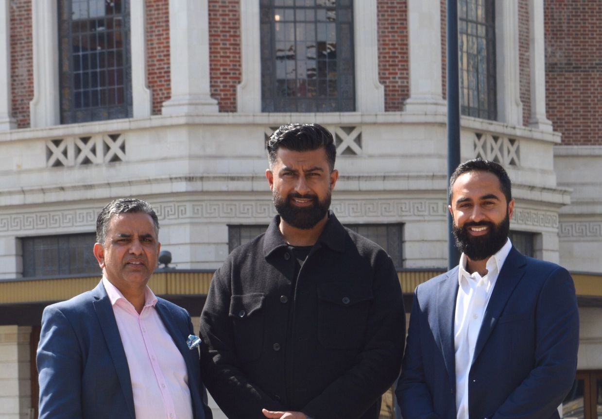 Ashfaq Gulab and Kamran Rashid from Impact Hub Yorkshire, Dr Fraz Ali from Brilliant Healthy Smile
