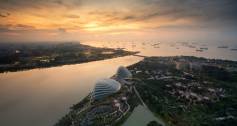 Aerial view of Singapore