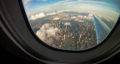 View of New York from a plane