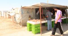 Market stall in Zaatari refugee camp in Jordan - photo by Russell Watkins for DFID