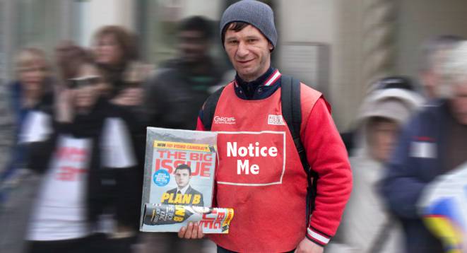 Camden Big Issue seller