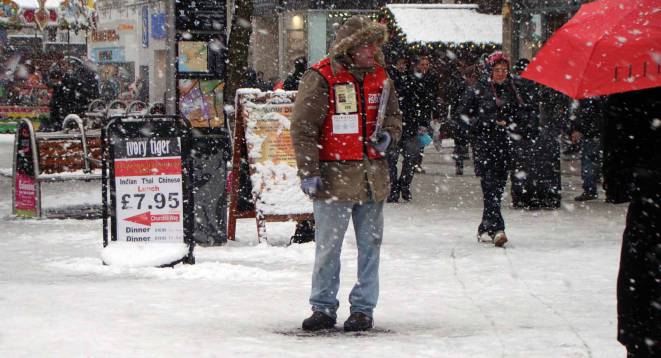 Big Issue seller