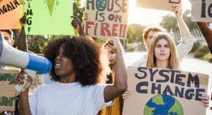 Young people protest 