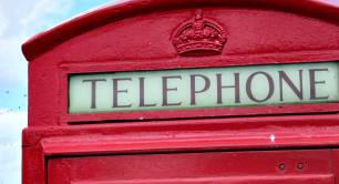 old-fashioned telephone box