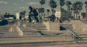 Talented tricks in the skate park