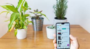 The Olio app being used to share plants