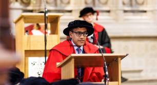 Dr Kush Kanodia receiving his honorary doctorate from the University of Kent