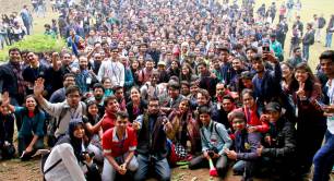 Jagriti Yatra group of young people