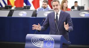 René Repasi speaks at the European Parliament