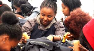 Leather workers at Sabegn in Addis Ababa Ethiopia ahead of the Social Enterprise World Forum 2019