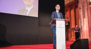 Darren Jones speaks at the Beacon Forum 2026