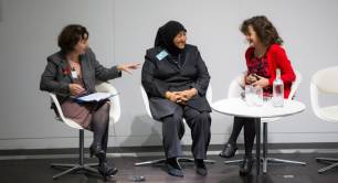 Jane Garvey, Sakena Yacoobi and Sophi Tranchell