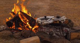 photo of a barbecue in the South African bush