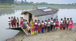 Floating school in Bangladesh