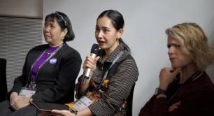 Carolina Catacutan Nicky Clara and Melissa Malzkuhn at Skoll World Forum 2026