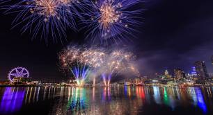 Docklands fireworks London