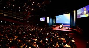 wide shot of the stage at the GIIN Forum