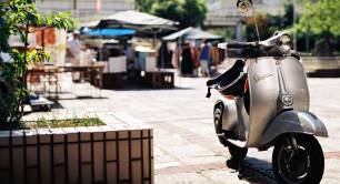 Italian Vespa scooter