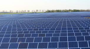 Lymanśka solar power plant in the Odessa region, Ukraine