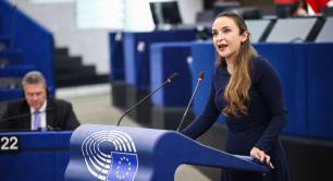 Mary Khan speaks in the EU Parliament