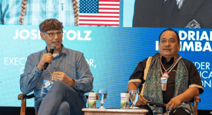 Josh Stoltz (Grow Benzie) and Adrian Lasimbang (Tonibung) at Rural Social Enterprise Gathering 2025