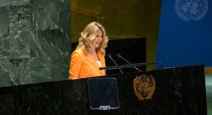 Yolanda Díaz Pérez speaks at UN General Assembly April 2023