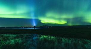 Northern lights landscape