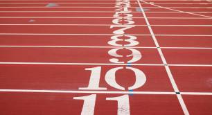 Running track number 1 to 11