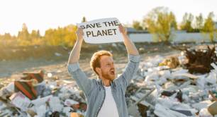 Climate protestor - save the planet
