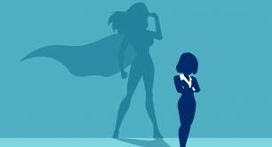 super hero business woman